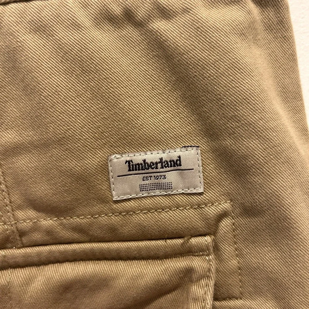 Timberland Mens Cargo Shorts Khaki Tan Cotton‎ Twill Size 38 Outdoor Utility Y2k